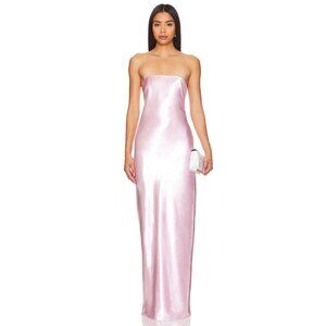 Lovers + Friends Blush Satin Strapless Maxi Dress